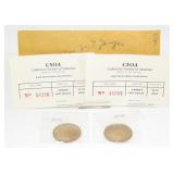 1979 & 1981 24kt Gold-Plated Kennedy Half Dollar