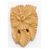 Vintage Butterscotch Bakelite Rose Shoe Clip