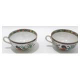 (2) Decorated in Hong Kong Rooster Tea Cups