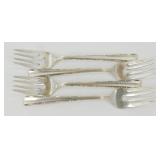 4 Sterling LUNT Madrigal Salad / Desert Forks -