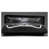 Sterling Silver and CZ Tennis Bracelet - 14 grams