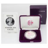 1987-S U.S. Proof Silver Eagle in Box with COA -
