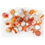 Vintage Orange Cream Swirl Marbles - Mixed Brands