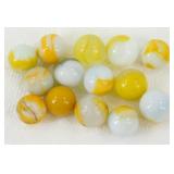 Vintage White and Yellow Swirl / Few Patch