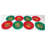 * (8) Dibbern Christmas Tree Glass Ornaments