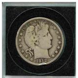1912-P Barber Silver Half Dollar