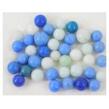Vintage Opaque Blue and White Marbles