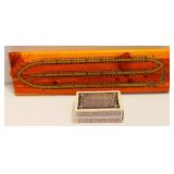 Vintage Cribbage Board & Double Deck of Cards