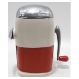 Vintage Ice O Mat Hand Crank Ice Crusher - Red