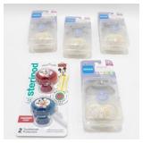 4 New Packs of Pacifiers &  A Pack of Scented