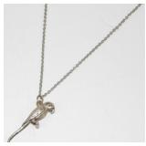 Sterling Parrot Tiki Bar Necklace