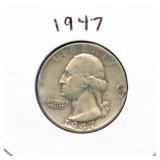 1947 Washington Silver Quarter