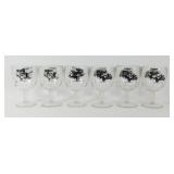 ** 6 Vintage Drinking Glasses with 1920