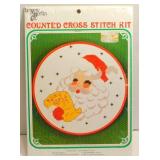 Vintage Cross Stitch Kit Santa