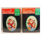 Vintage Cross Stitch Santa Kits
