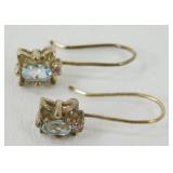 Vintage Sterling Silver Aquamarine Earrings - 1ï¿½