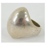 Vintage Sterling Silver Modernist Dome Ring -