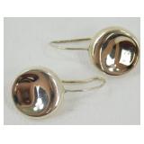 Vintage Sterling Silver Disc Earrings - 1ï¿½