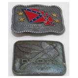 2 Belt Buckles - Drott & Confederate