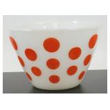 * Fire King Red Dot 7" Bowl - Nice, No Damage