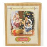 * 2002 Hand-Painted Porcelain Angel Set