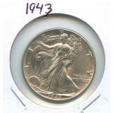 1943 Walking Liberty Silver Half Dollar