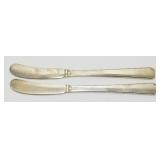 Two All Sterling Butter Knives - 57.43 grams
