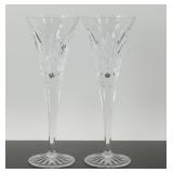 * Waterford Toasting Flutes - 2 Total, Lismore,