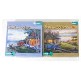 (2) 1000 Pieces Vintage Truck Scene Puzzles