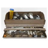 * Powr-Kraft Metal Toolbox with Cabinet Hardware
