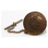 1908 Indian Head Penny Tie Tack