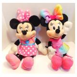 (2) 14" Talking Minnie Mouse Disney Plush Toys