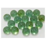 Vintage Green Glass Marbles
