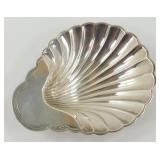 Silver Plate Shell Shape Snack Dish