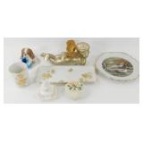 ** Ceramic Cat on a Pillow, Ceramic Angels,