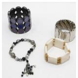 (4) Vintage Stretchy Bracelets