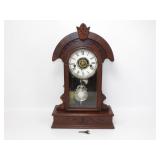 * Antique E.J. Swigart Mantel Clock with Roman