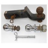 Trailer Tow Hitch, 2 Ball Hitches and Pin