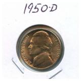 1950-D Jefferson Nickel