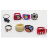 (8) Rings - 5 Plastic, 3 Adjustable