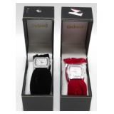 (2) New Indeed Velvet Ribbon Band Watches in
