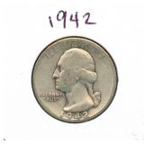 1942 Washington Silver Quarter