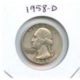 1958-D Washington Silver Quarter