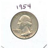 1954 Washington Silver Quarter