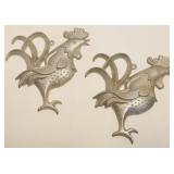 Vintage Cast Aluminum Roosters