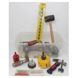 * Mixed Lot of Tools: Auger Bit, Hand Drill, Hole