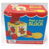 Vintage Fisher Price Peek-a-Boo Block in Box