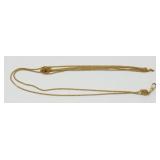 Antique Victorian 1/10-14k Gold Slide Watch Chain