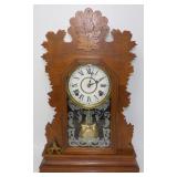 * Antique Walnut Wm. L. Gilbert Clock Co. Quail