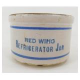 * Antique Small Red Wing Refrigerator Stackable